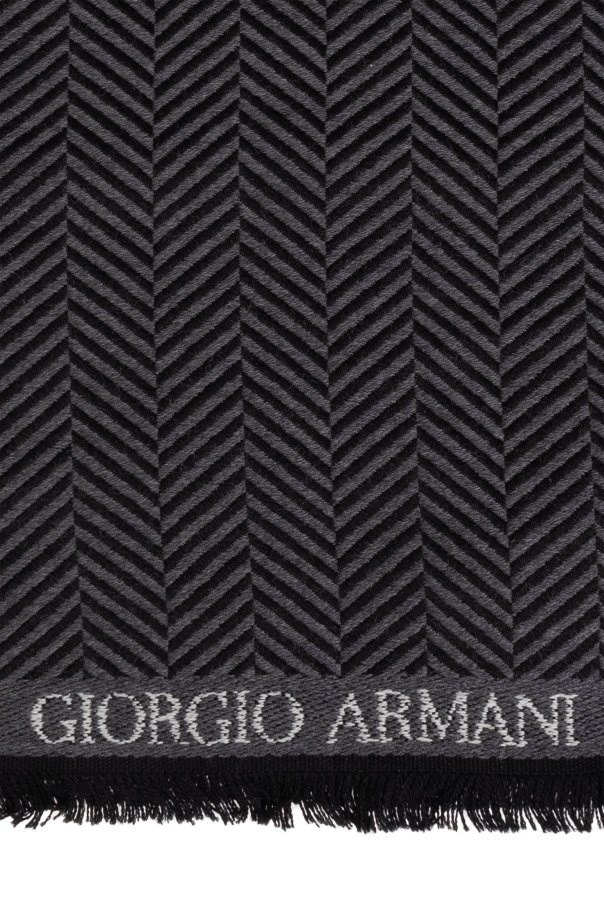 Giorgio Armani Herringbone pattern scarf