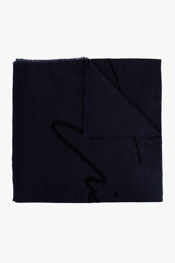 Giorgio Armani Wool scarf with logo