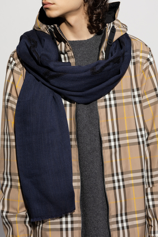 Giorgio Armani Cap Wool scarf with logo