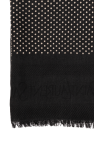 Saint Laurent BLACK Shawl with polka dots