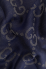 Gucci NAVY BLUE Scarf with ‘GG’ pattern
