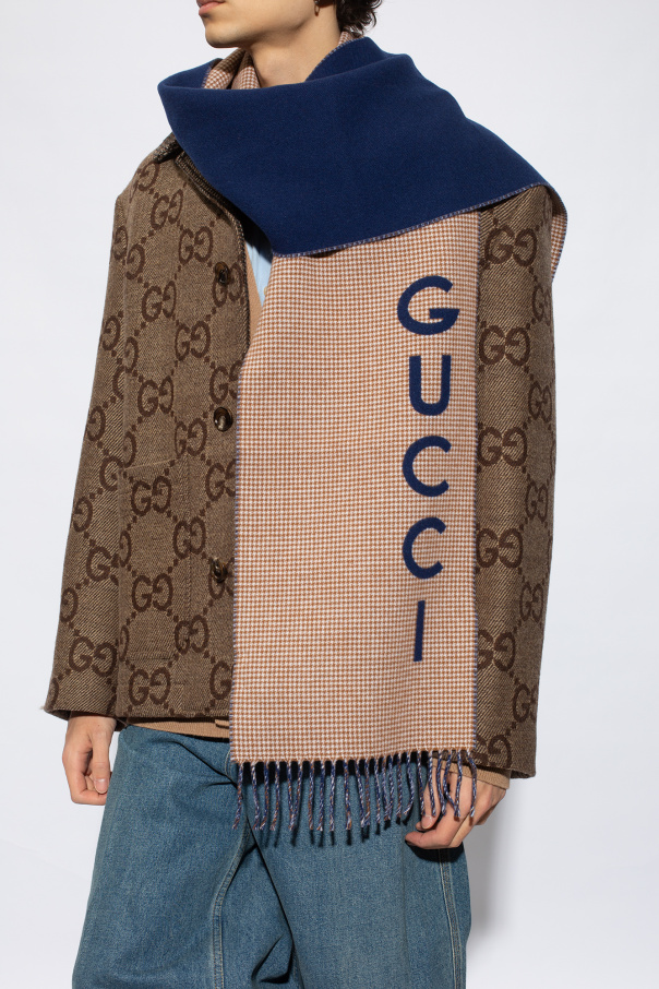 Gucci embellished Reversible scarf