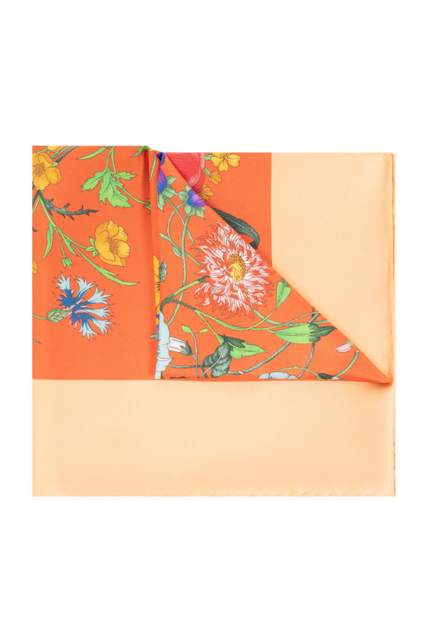Gucci Reversible shawl with floral motif