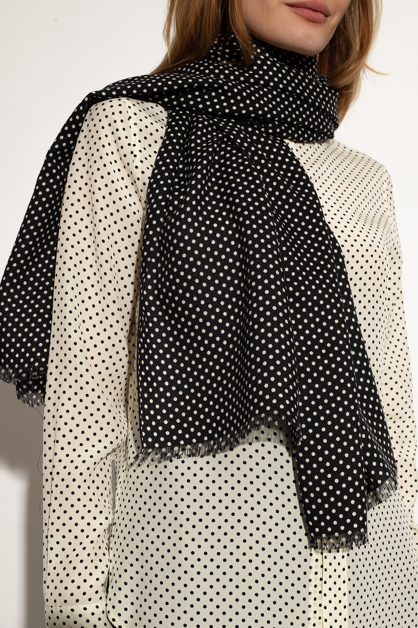 Saint Laurent Scarf with dotted pattern