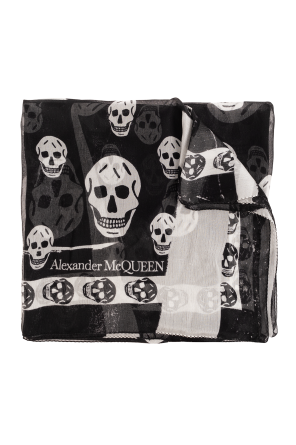 Alexander McQueen skull-pendant square-frame sunglasses Gold