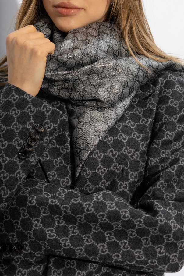 Gucci Shiny shawl with monogram