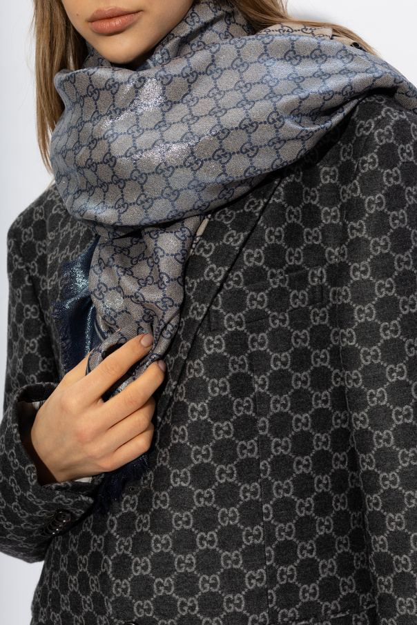 Gucci Shiny shawl with monogram