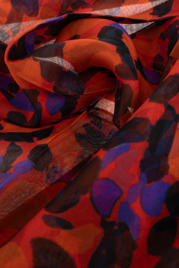 Saint Laurent Silk shawl with floral motif