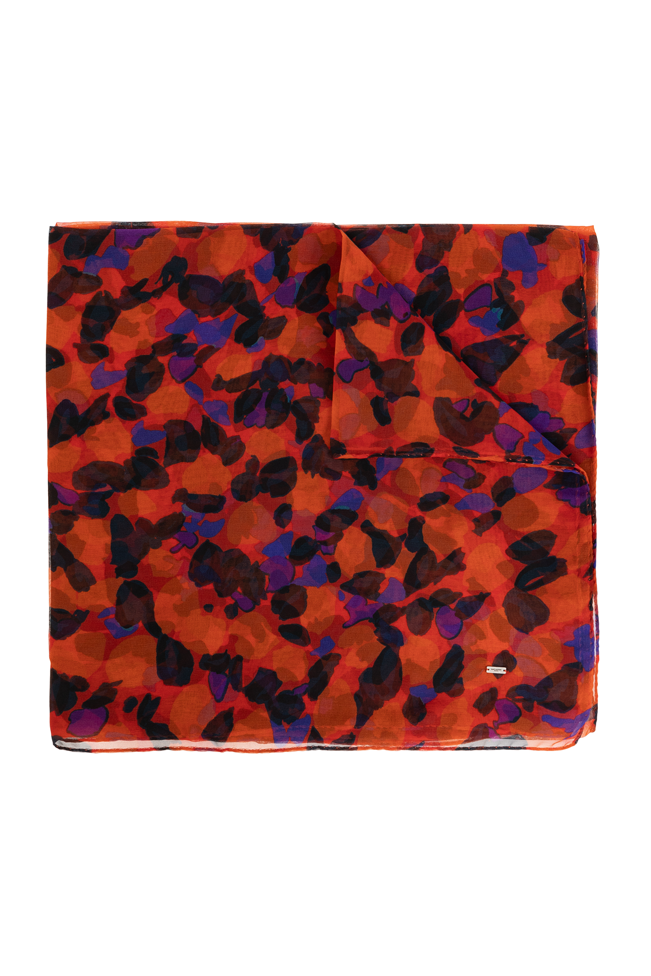 Saint Laurent Silk shawl with floral motif