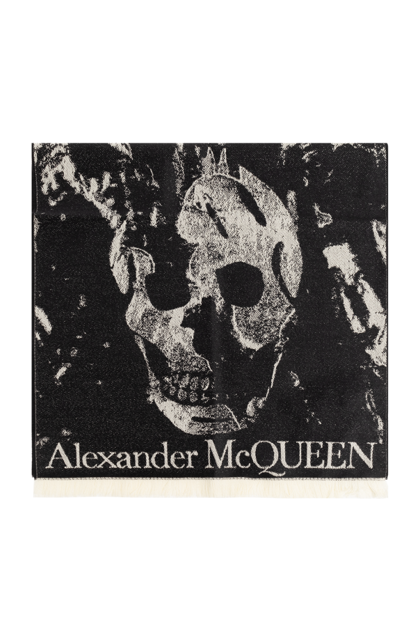 Wool scarf with logo od Alexander McQueen