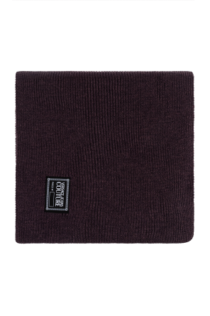Scarf with logo patch