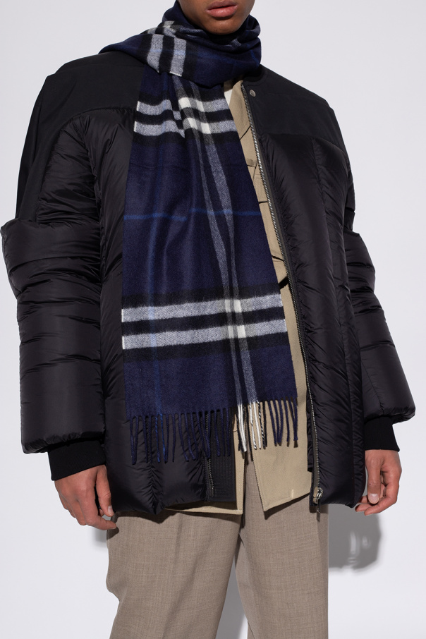 burberry hoodie Checked cashmere scarf