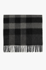 Burberry GREY Checked cashmere scarf