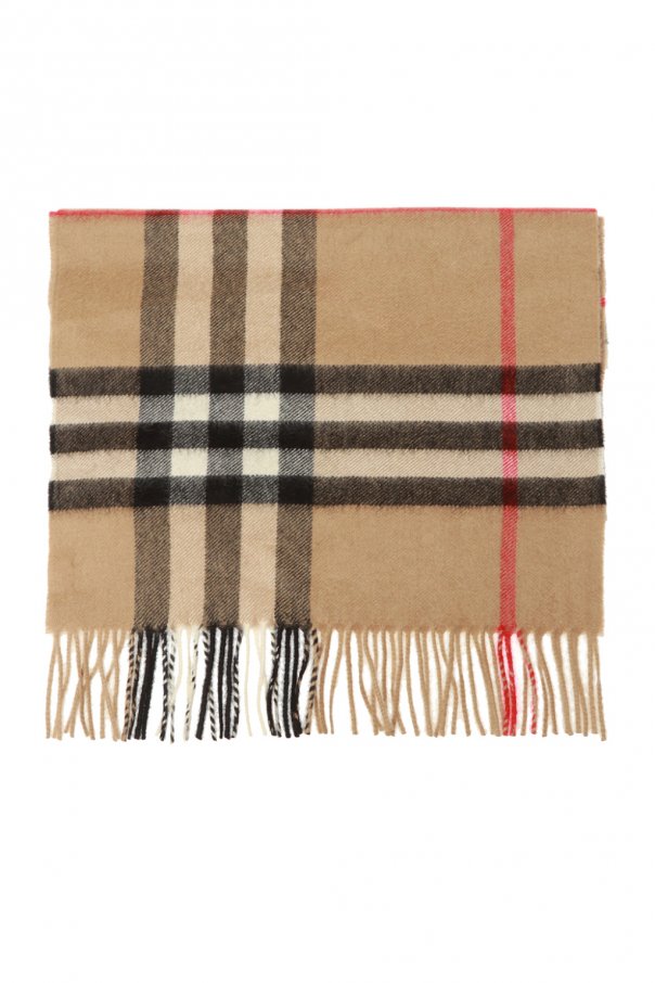 Burberry Check cashmere scarf