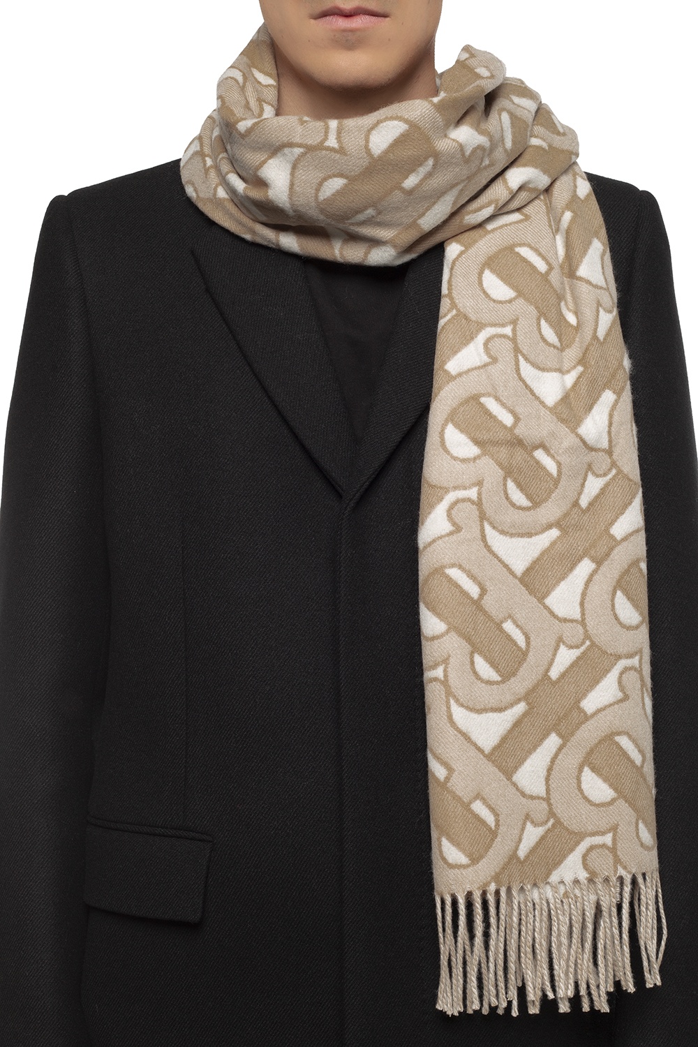 Burberry Patterned scarf with fringes