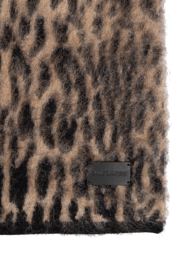 Saint Laurent Scarf with leopard print