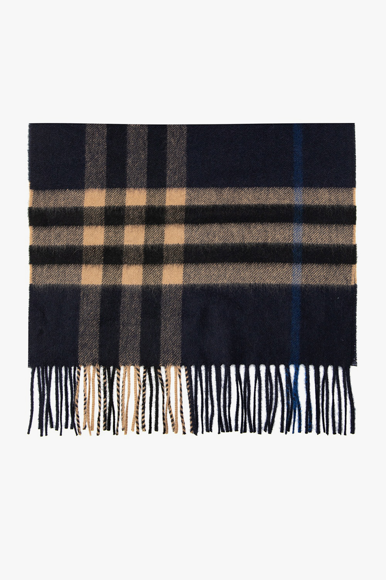 Womens Mens Accessories Mens Scarves and mufflers Burberry Cashmere Vintage Check Knit Scarf in Black 