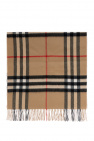 burberry scuro Reversible cashmere scarf