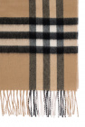 burberry scuro Reversible cashmere scarf