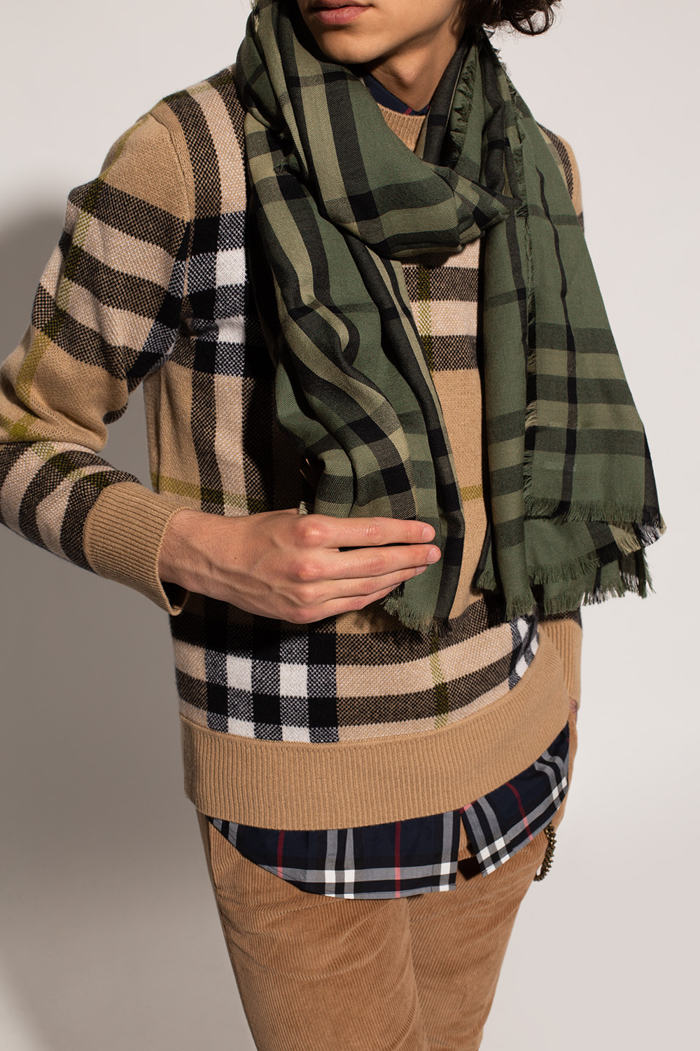 Green Checked scarf Burberry - Vitkac France