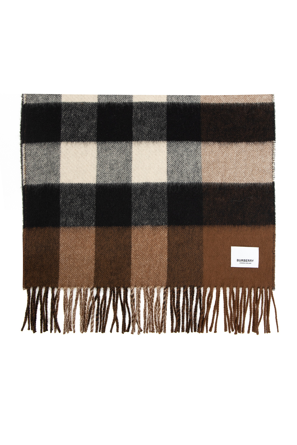 burberry Shades Fringed cashmere scarf