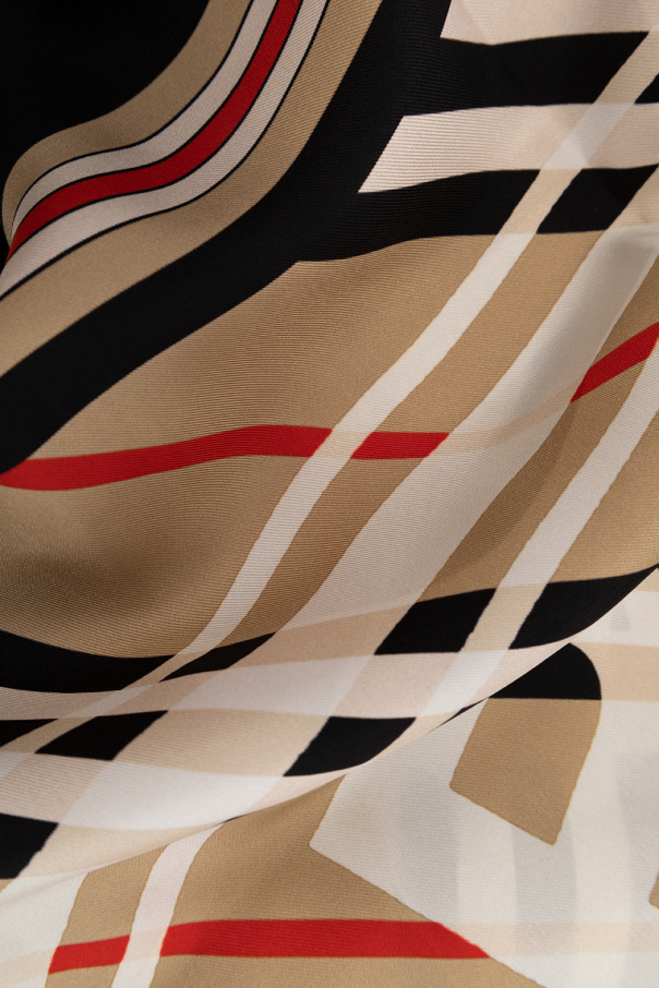 Beige Printed silk scarf Moschino - Vitkac Spain
