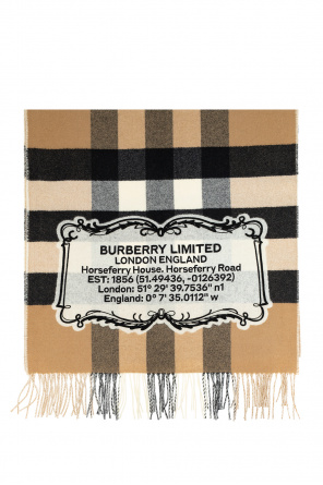 burberry tb monogram cashmere scarf item