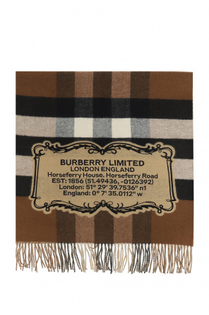 scarf with logo burberry kids scarf archive beige