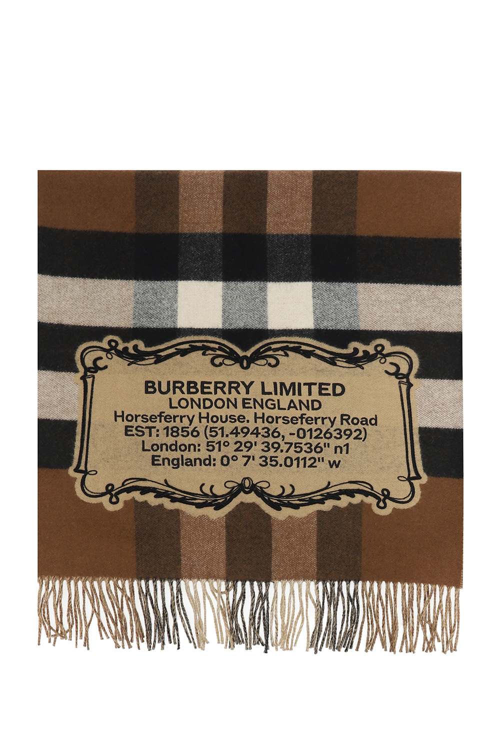 burberry Logo Cashmere scarf