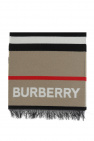Burberry Kids beige Scarf with logo