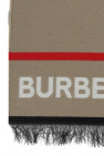 Burberry Kids beige Scarf with logo
