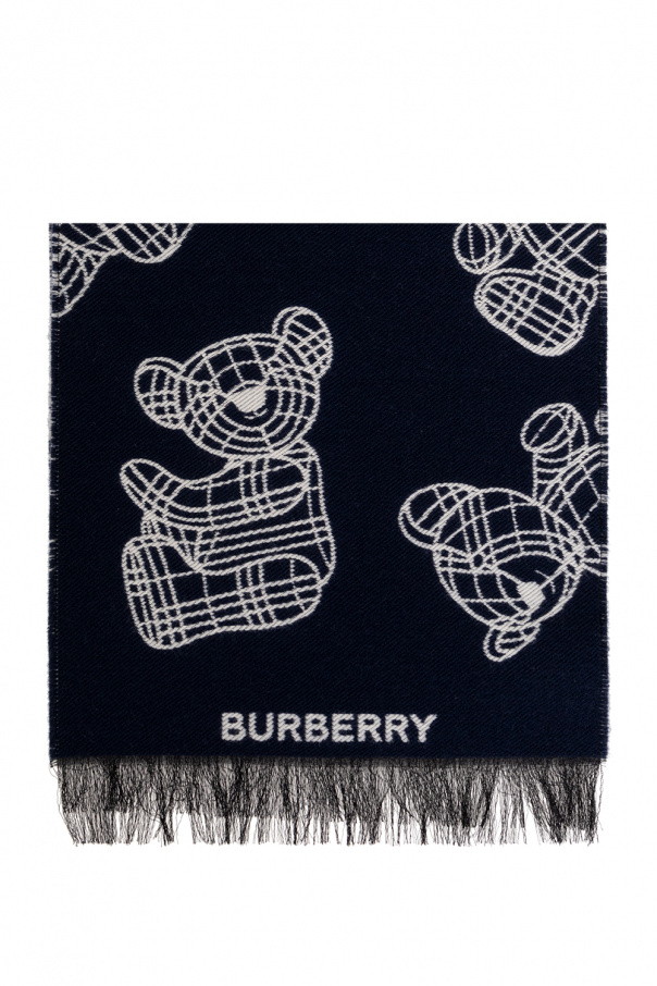 burberry Schwarz Kids ‘Thomas’ reversible scarf
