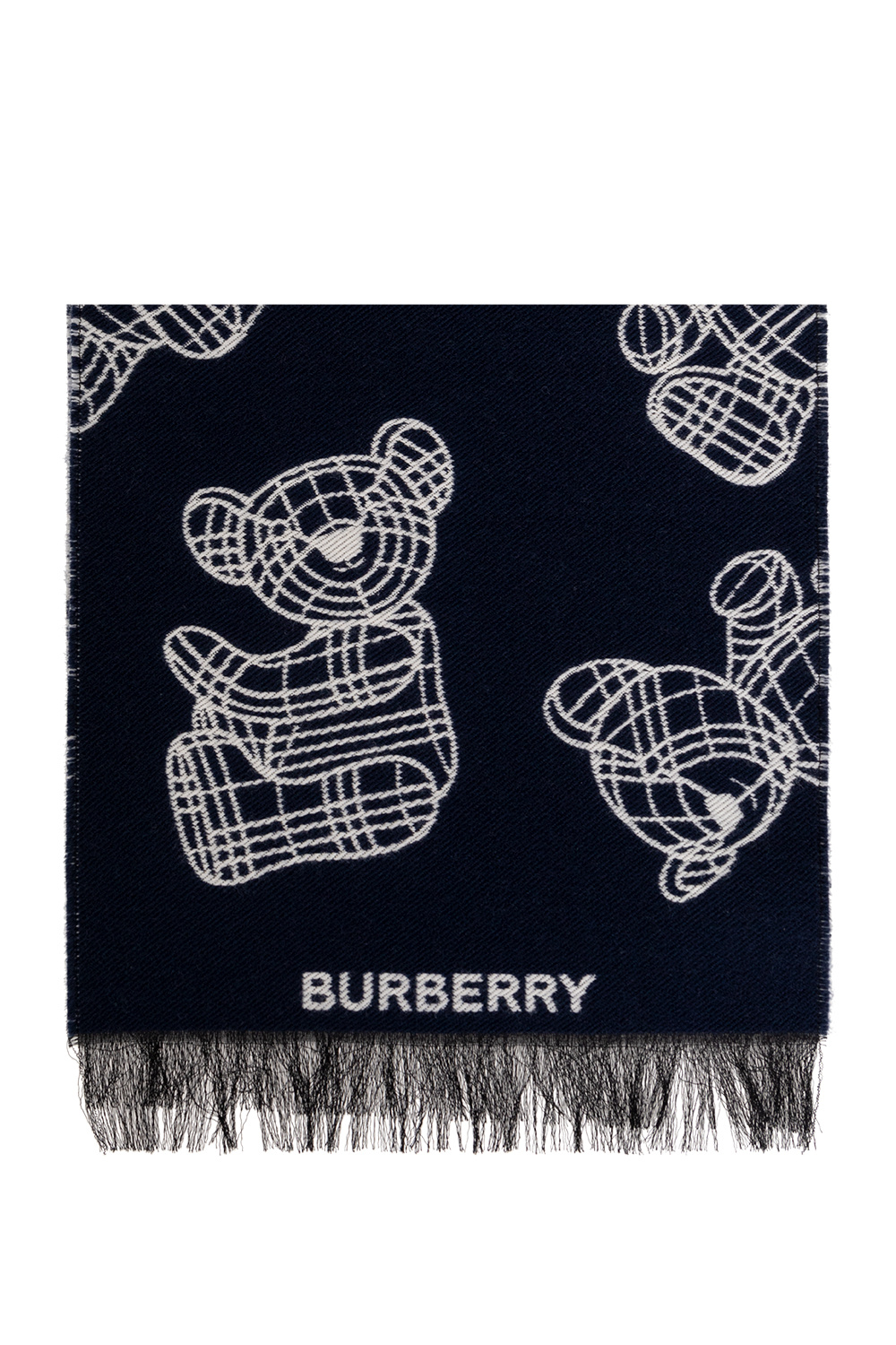 burberry Schwarz Kids ‘Thomas’ reversible scarf