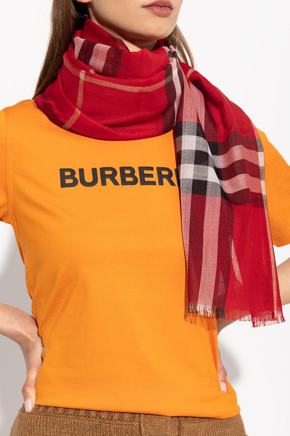 burberry with Checked scarf