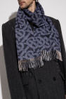 Burberry NAVY BLUE Reversible cashmere scarf