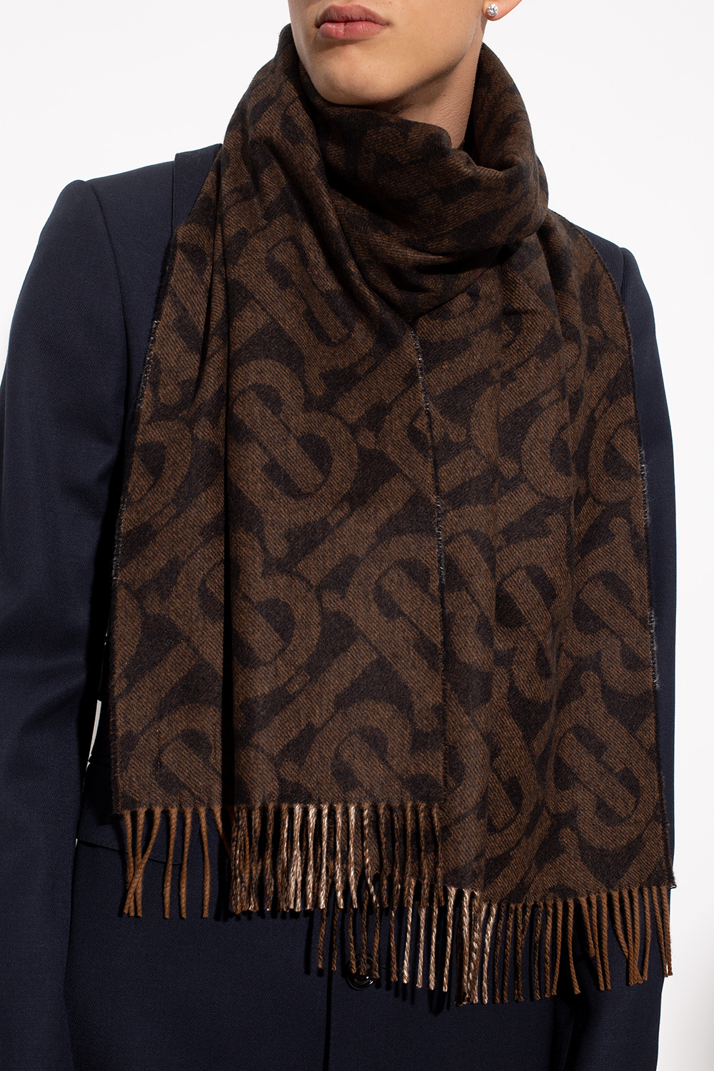 burberry Brown Reversible cashmere scarf