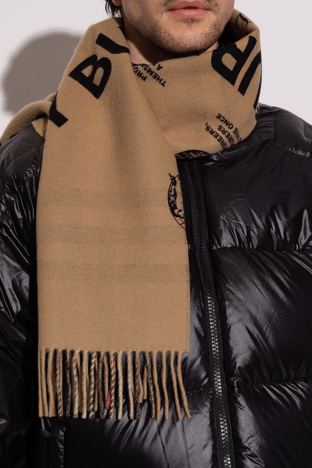 burberry bambini Reversible cashmere scarf