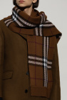 Burberry BROWN Checked wool scarf