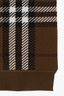 Burberry BROWN Checked wool scarf
