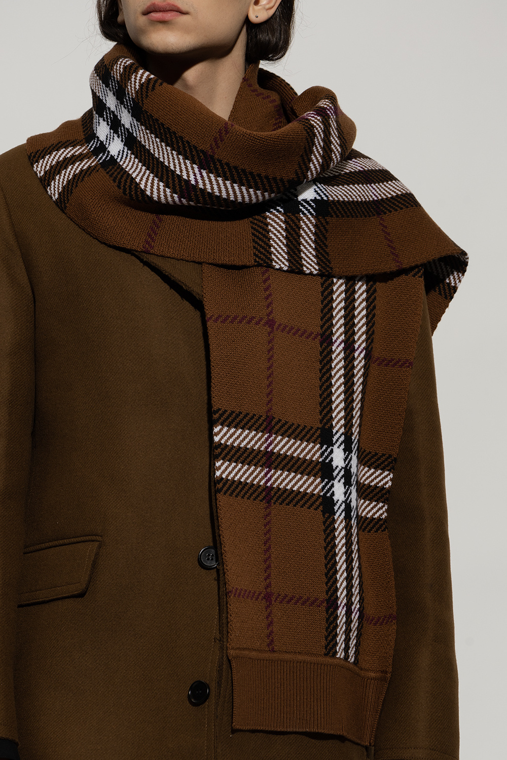 Burberry Checked wool scarf