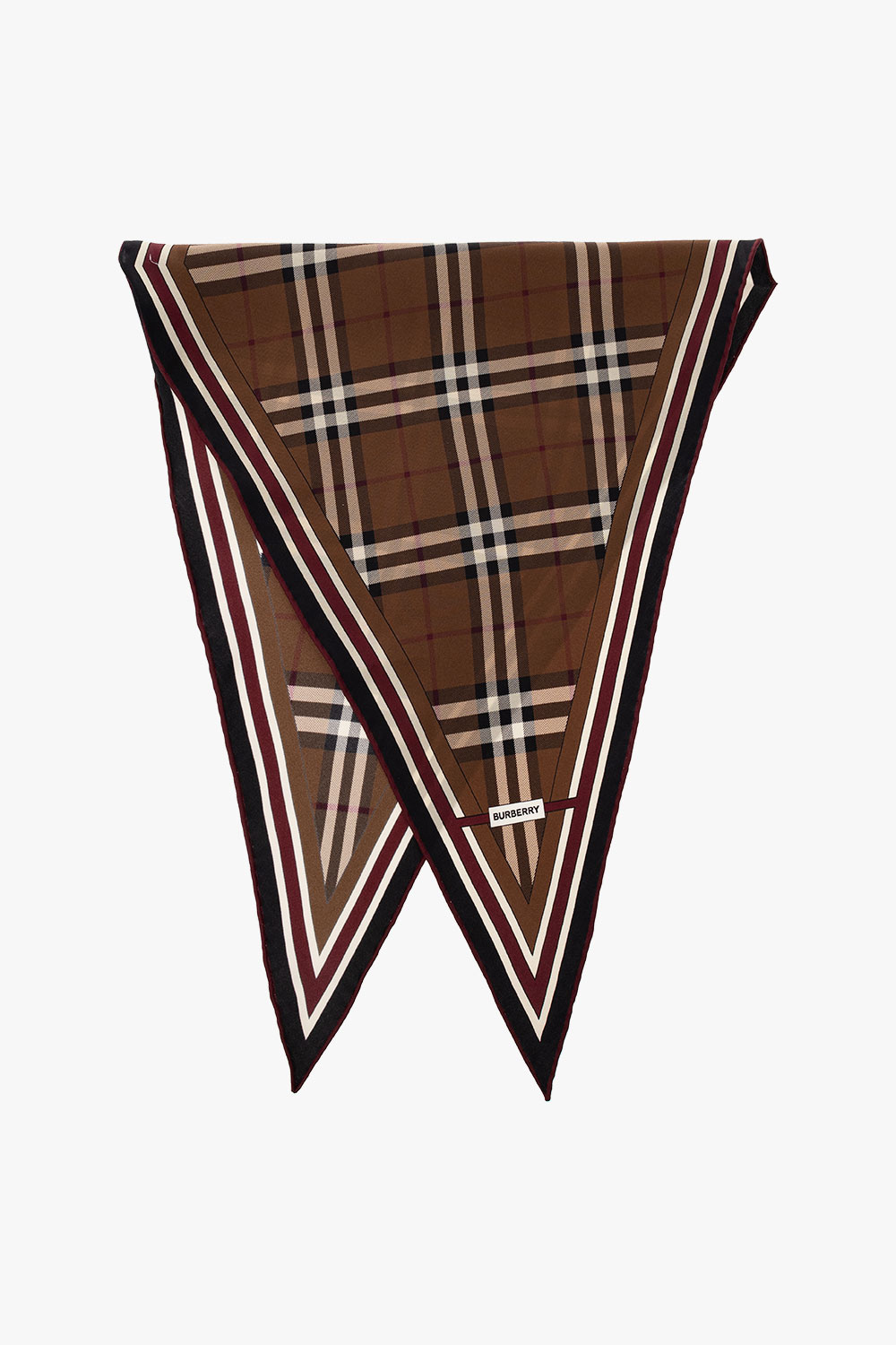 Brown burberry monogram motif stripe detail gloves Burberry