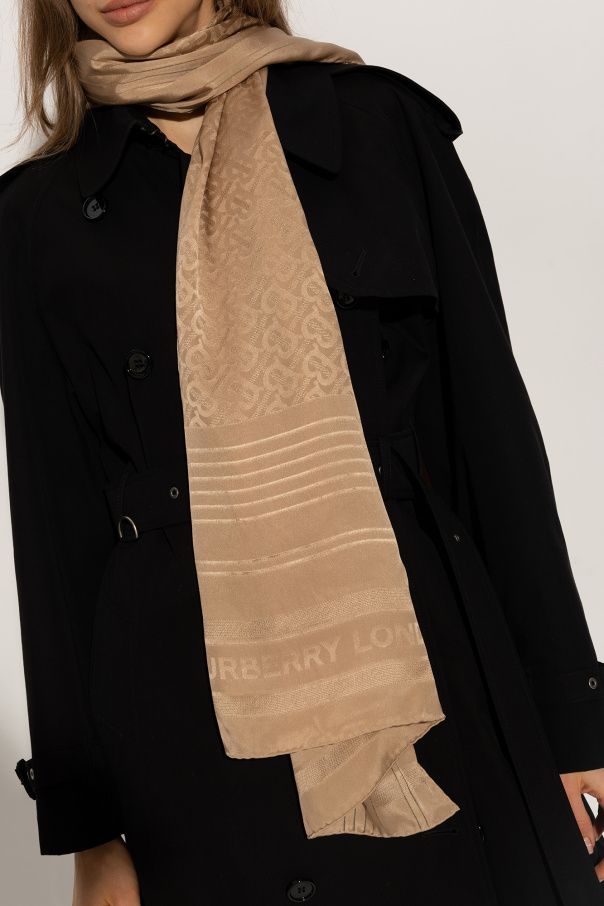 Burberry BELT Silk scarf with logo
