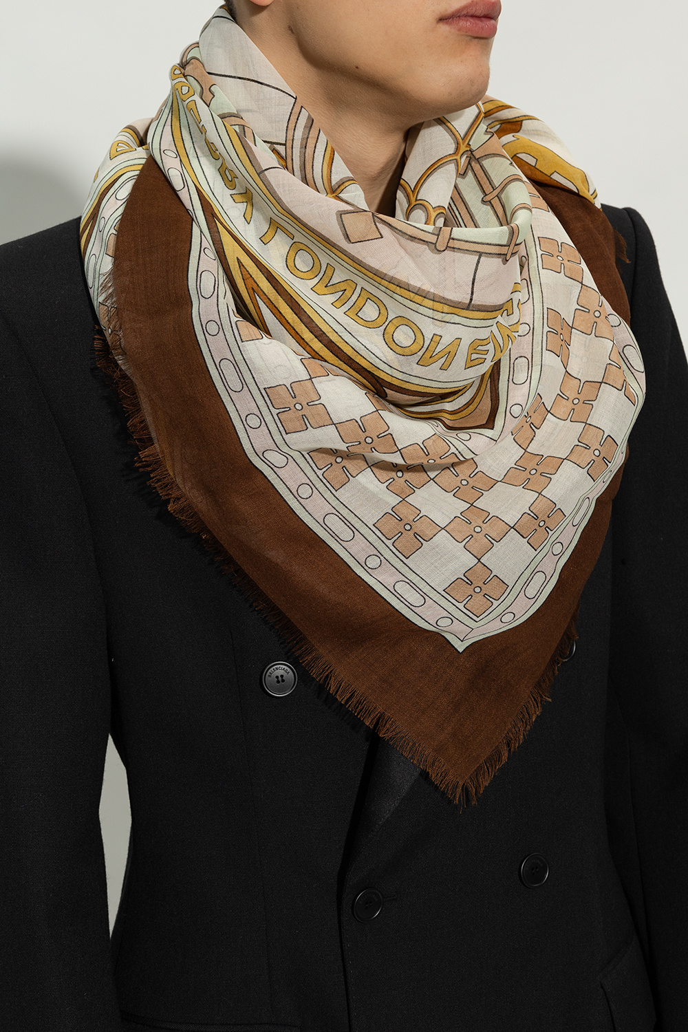burberry Brown Printed shawl