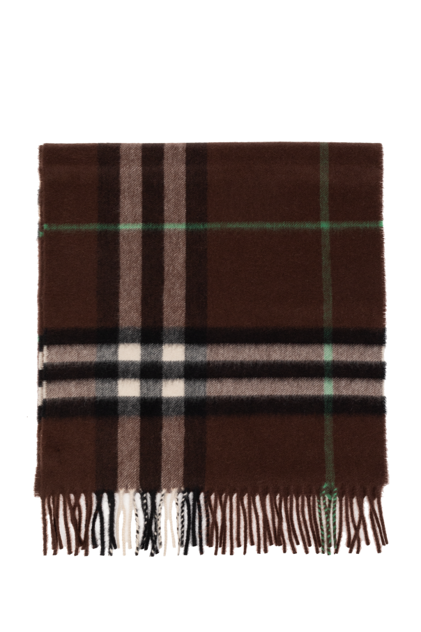 Checked scarf in cashmere od Burberry