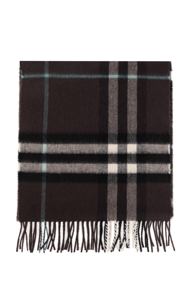 Checked scarf in cashmere od Burberry