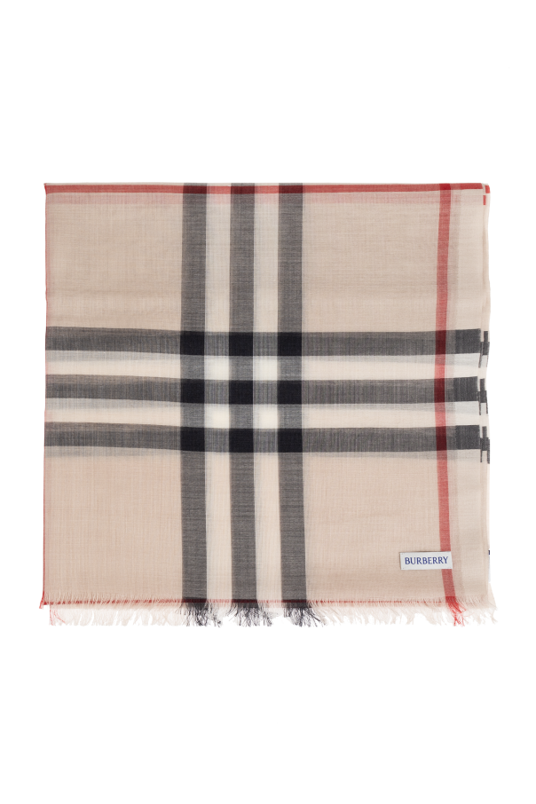 Scarf with a check pattern od Burberry