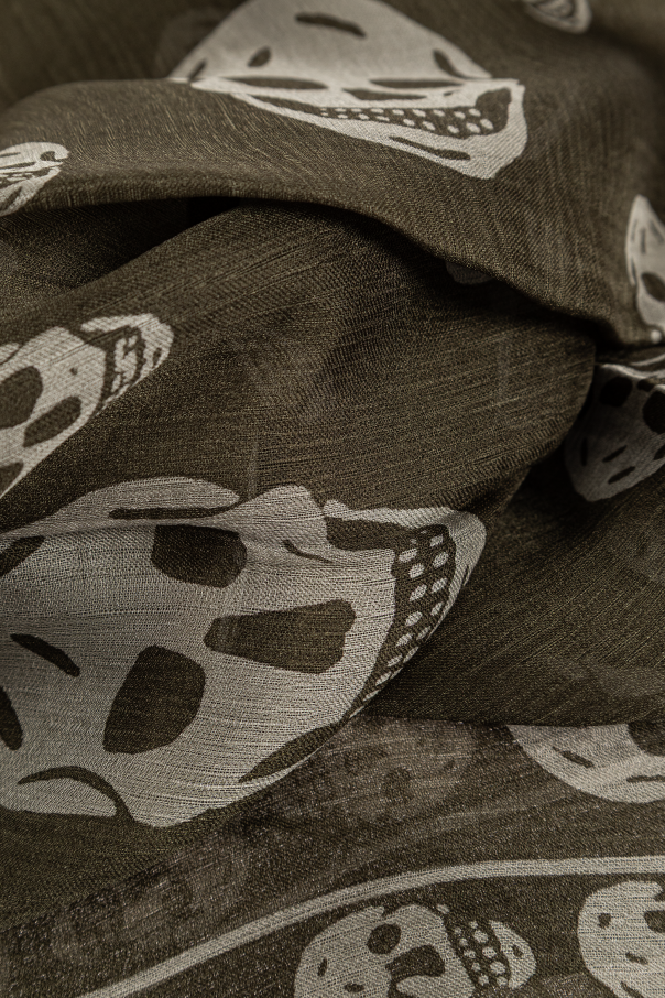 Alexander McQueen Silk scarf with iconic skull motif