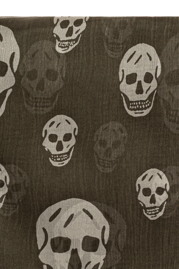 Alexander McQueen Silk scarf with iconic skull motif