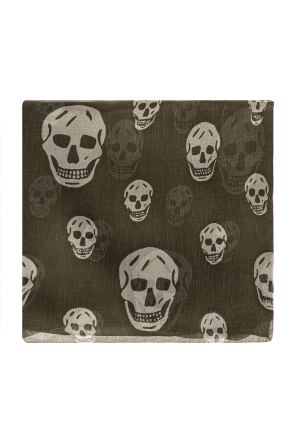 Seidenschal mit charakteristischem Totenkopf-Motiv