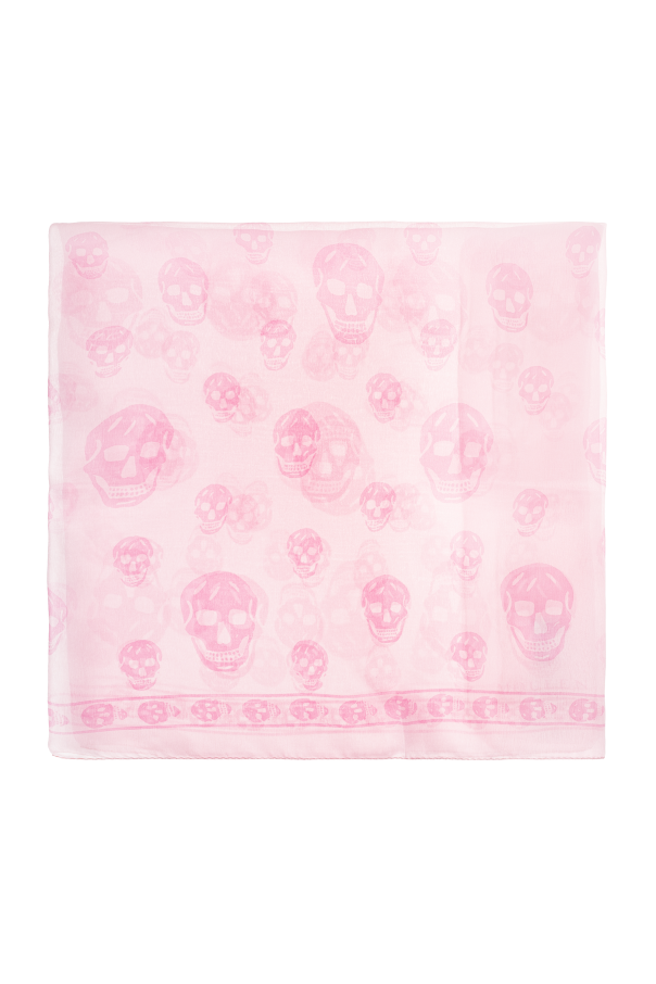 Silk scarf with a distinctive skull motif od Alexander McQueen
